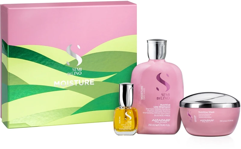 Alfaparf Milano Semi Di Lino Moisture Kit 3 Alfaparf Milano Semi Di Lino Moisture Kit