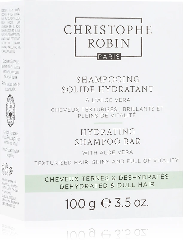 Christophe Robin Hydrating Shampoo Bar With Aloe Vera