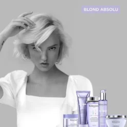 Kérastase Blond Absolu Bain Ultra-Violet -Pas Cher Fee Lisse Magasin kerastase blond absolu bain ultra violet shampoing bain pour les cheveux blonds froids ayant subi une decoloration ou un balayage 5